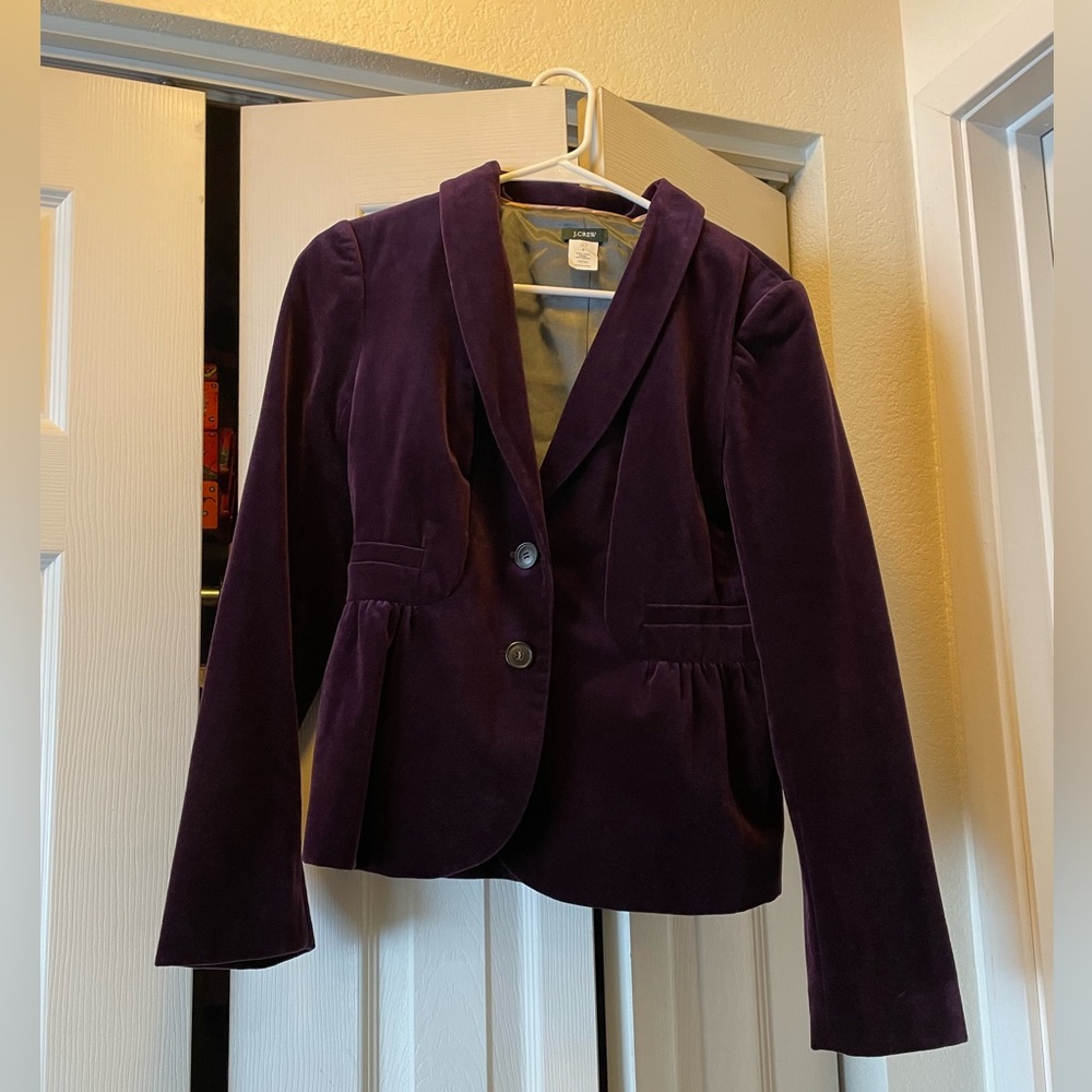 Purple Velvet J. Crew Blazer